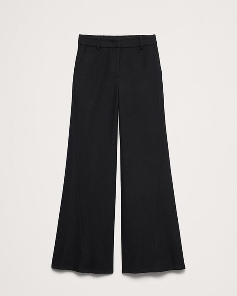 Banana Republic High-Rise Flare Italian Flannel Pant in Black