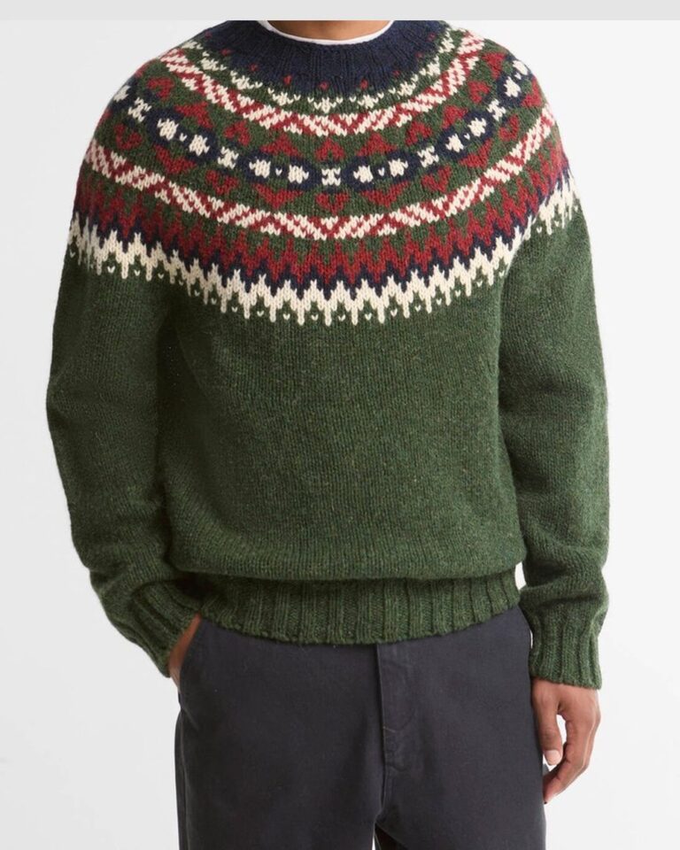 Barbour Scottish Made Fair Isle Crew Neck Jumper