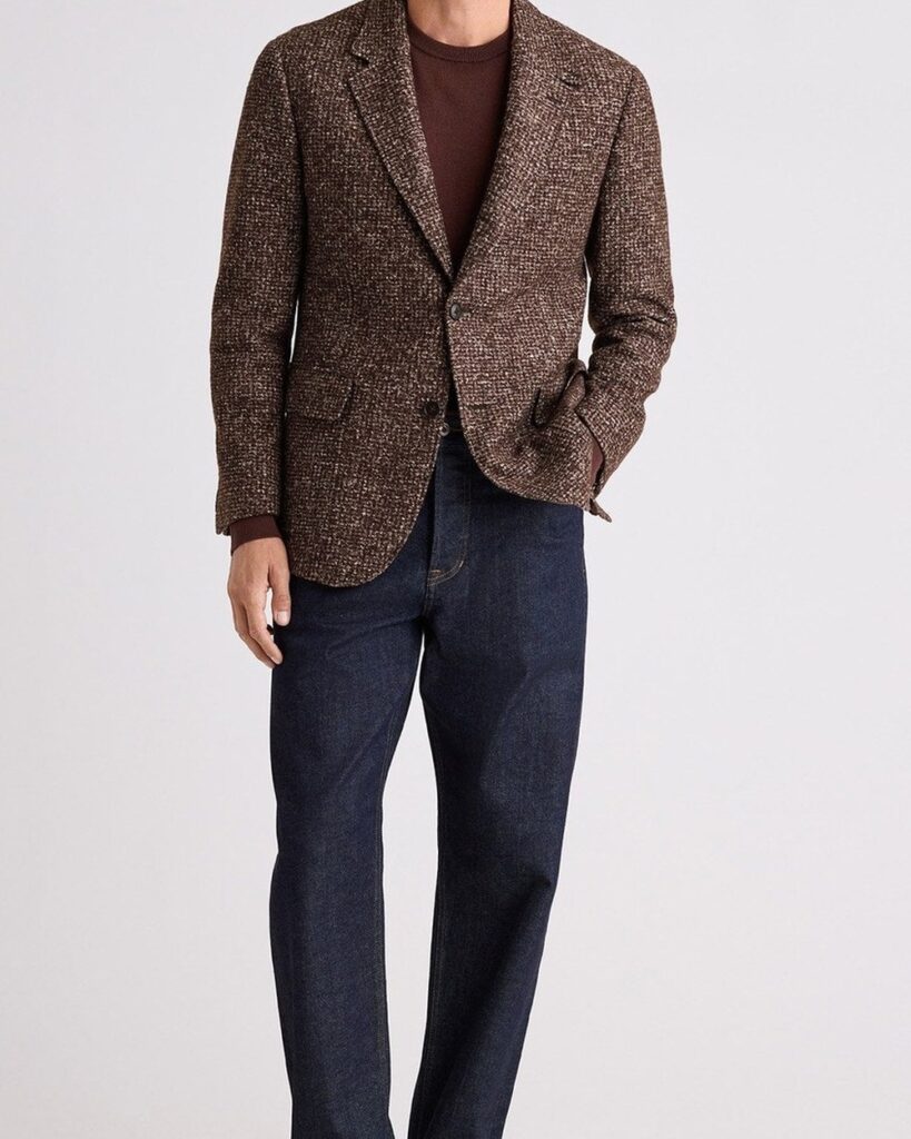 Bonobos Italian Knit Sport Coat in Brown Houndstooth