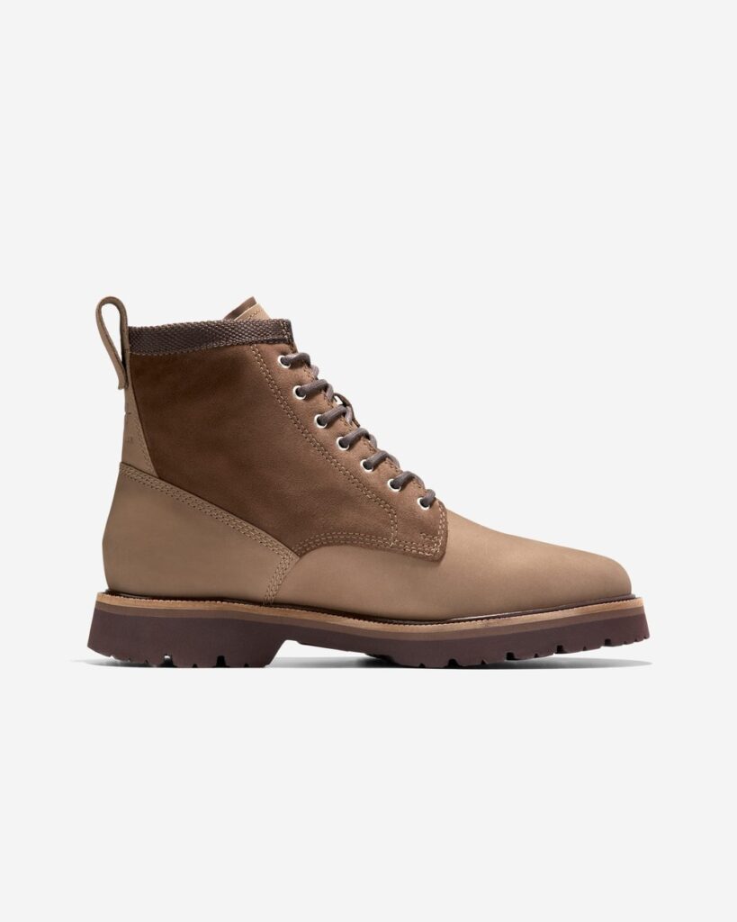 Cole Haan Men's American Classics Waterproof Plain Toe Boot in Irish Coffee-Truffle-Java