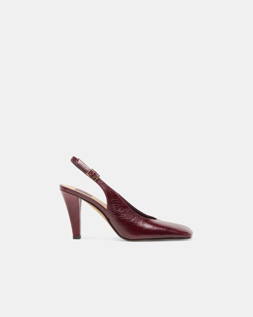 Dolce Vita Gessia Heels in Oxblood Crinkle Patent