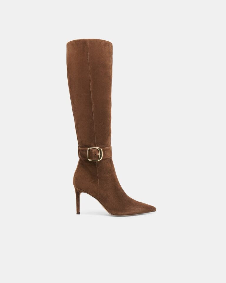 Dolce Vita Kinzy Narrow Calf Boots in Dk Brown Suede