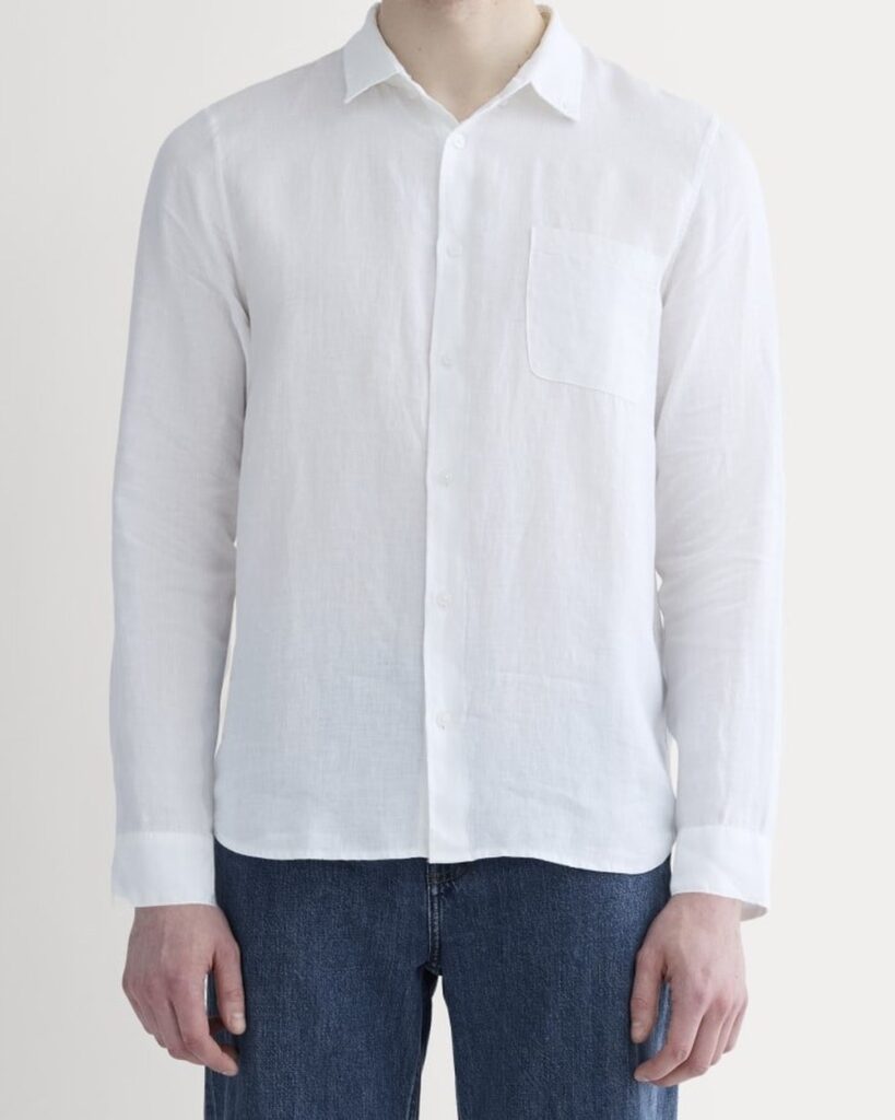 Everlane The Classic Shirt in Linen in White