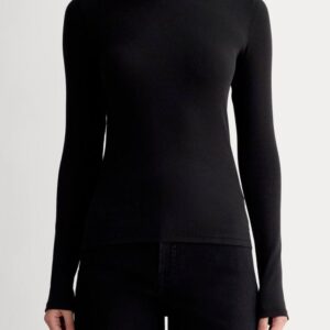 Everlane The Luxe Rib Turtleneck in Black