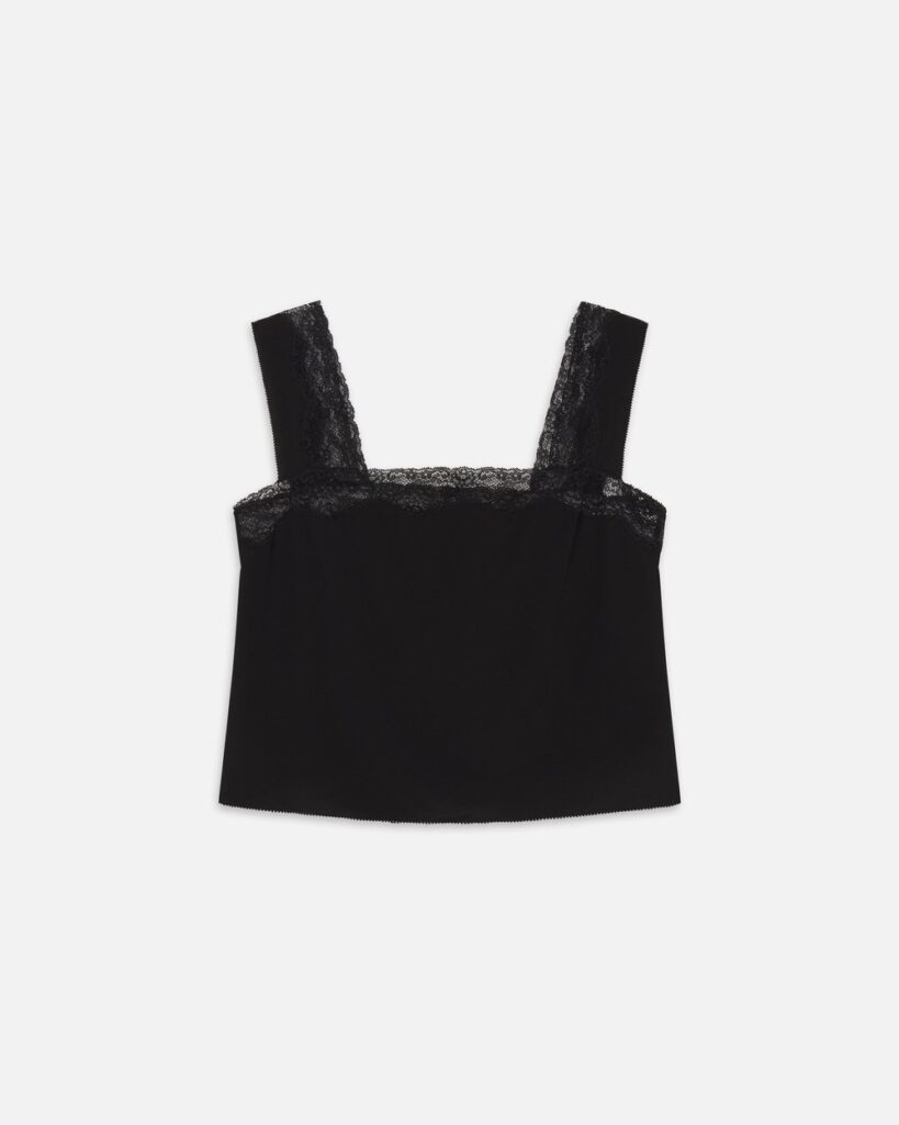 FRAME The Chandelier Cami in Black