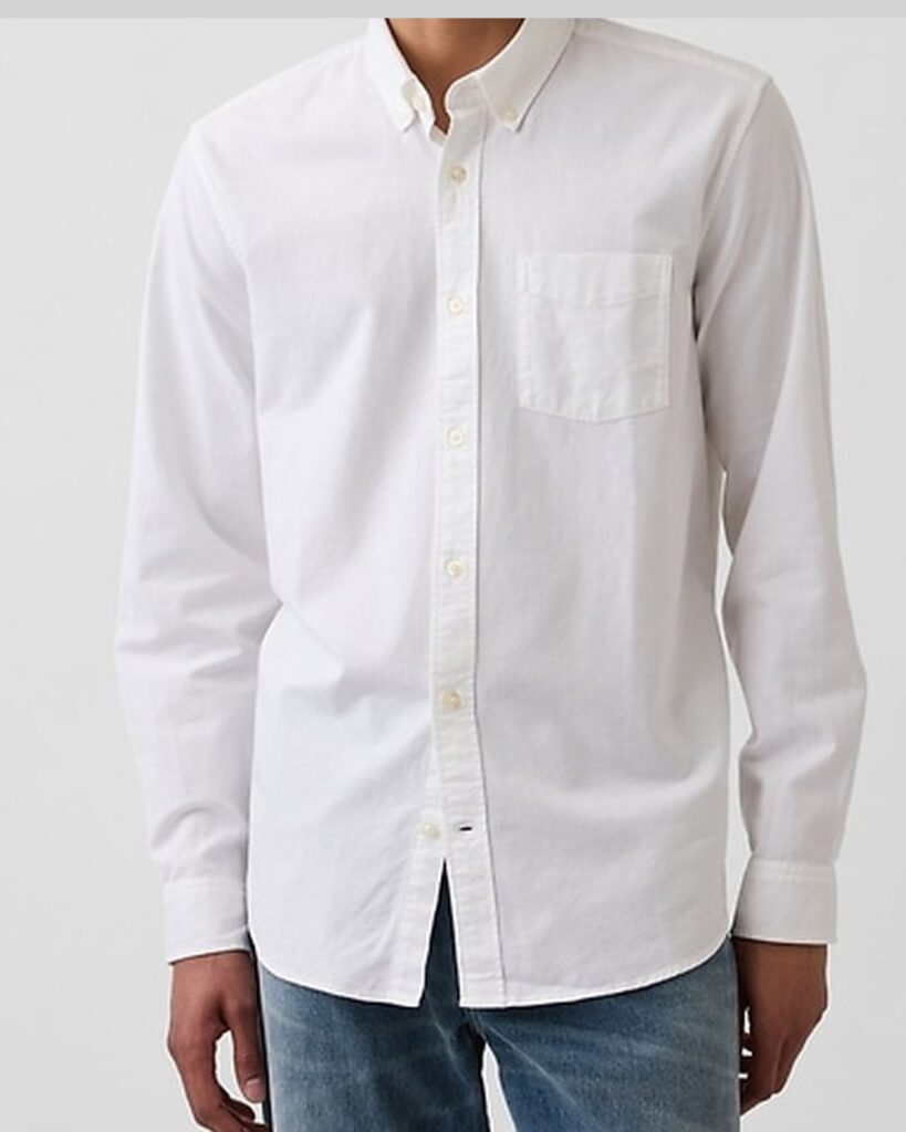 Gap Oxford Button-Down Shirt in White