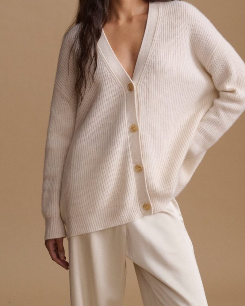 Jenni Kayne Cashmere Cocoon Cardigan in Ivory