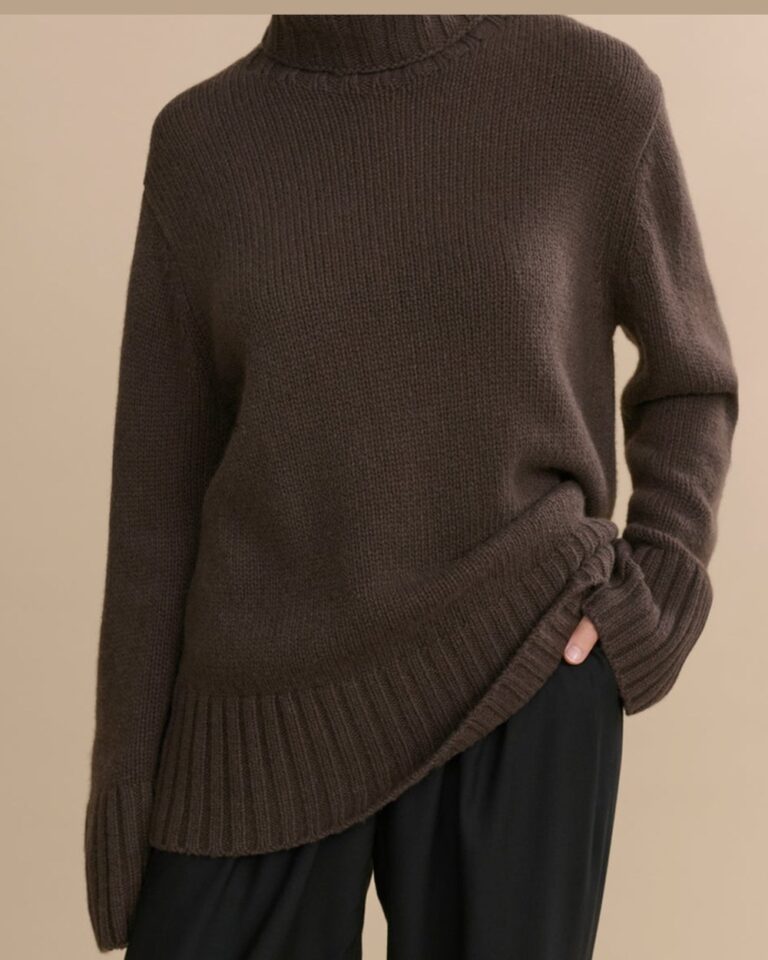 Jenni Kayne Cashmere Jet Turtleneck in Chocolate