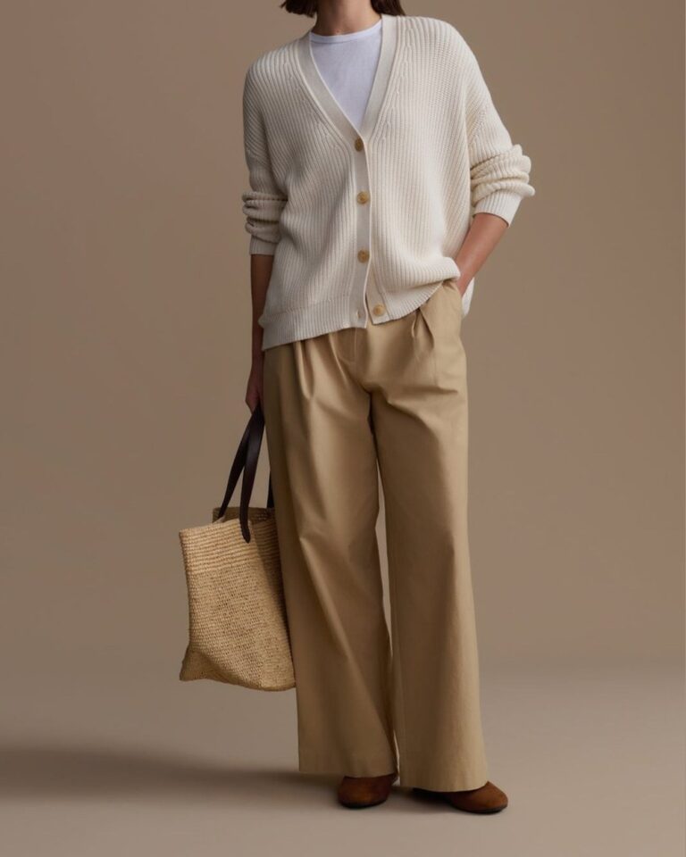 Jenni Kayne Cotton Cocoon Cardigan in Ivory