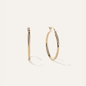 Quince 14K Gold 2mm Tube Hoops in Yellow Gold