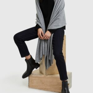 Quince Cashmere Wrap in Heather Grey