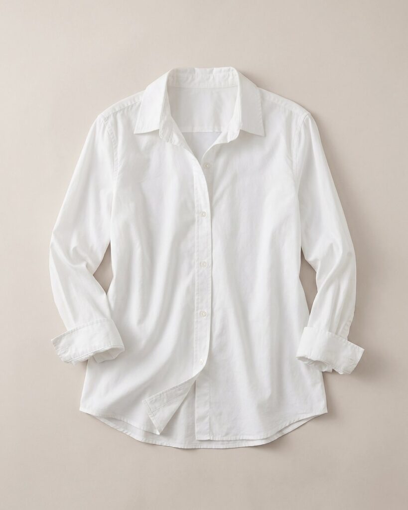 Quince 100% Organic Cotton Poplin Long Sleeve Shirt in Classic White