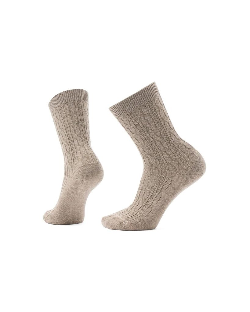 Smartwool Everyday Cable Crew Socks in Fossil