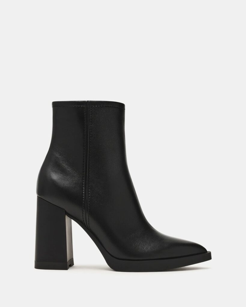 Steve Madden HARDEN Ankle Bootie in Black Leather