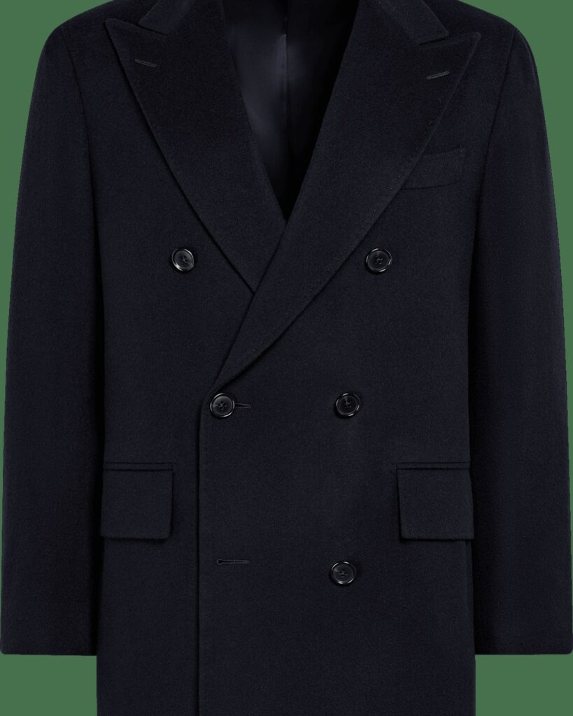 Suitsupply Navy Overcoat in Pure Wool in Navy