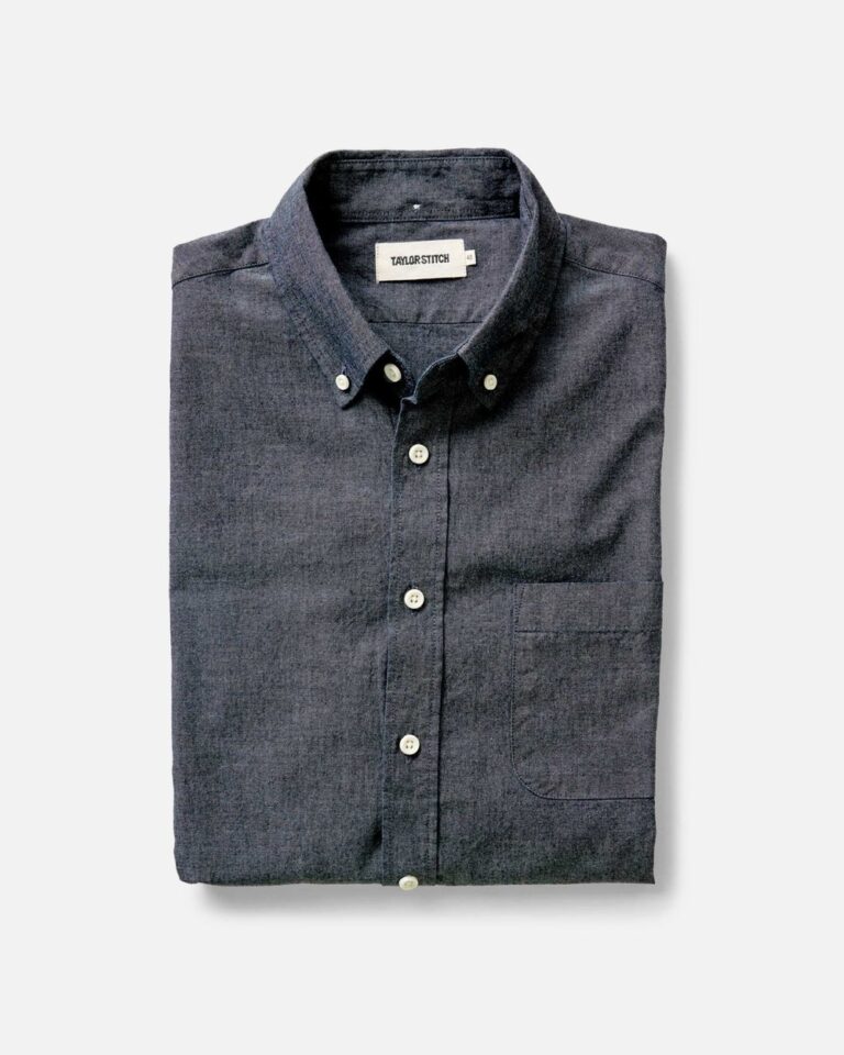 Taylor Stitch The Jack in Rinsed Indigo Chambray in Rinsed Indigo Chambray