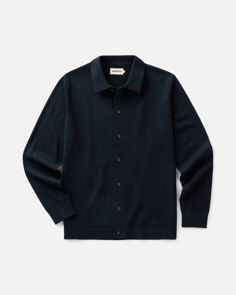 Taylor Stitch The Nichols Polo in Nocturne Cotton Cashmere