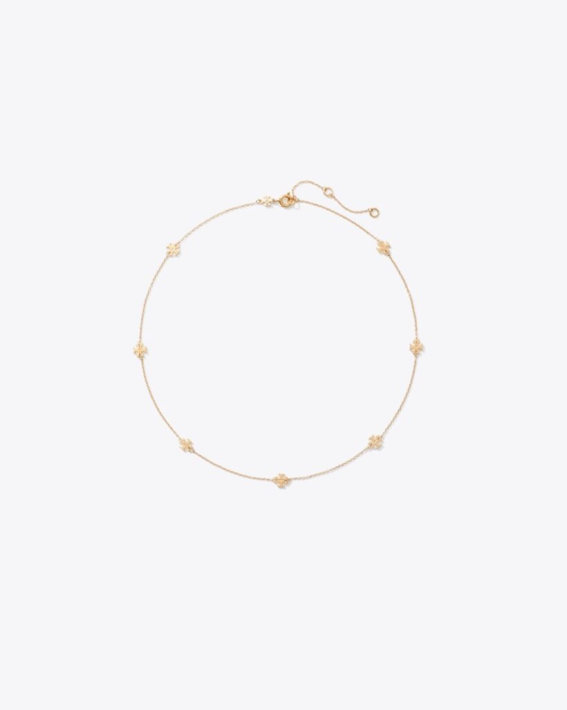 Tory Burch Delicate Icon Necklace in Tory Gold