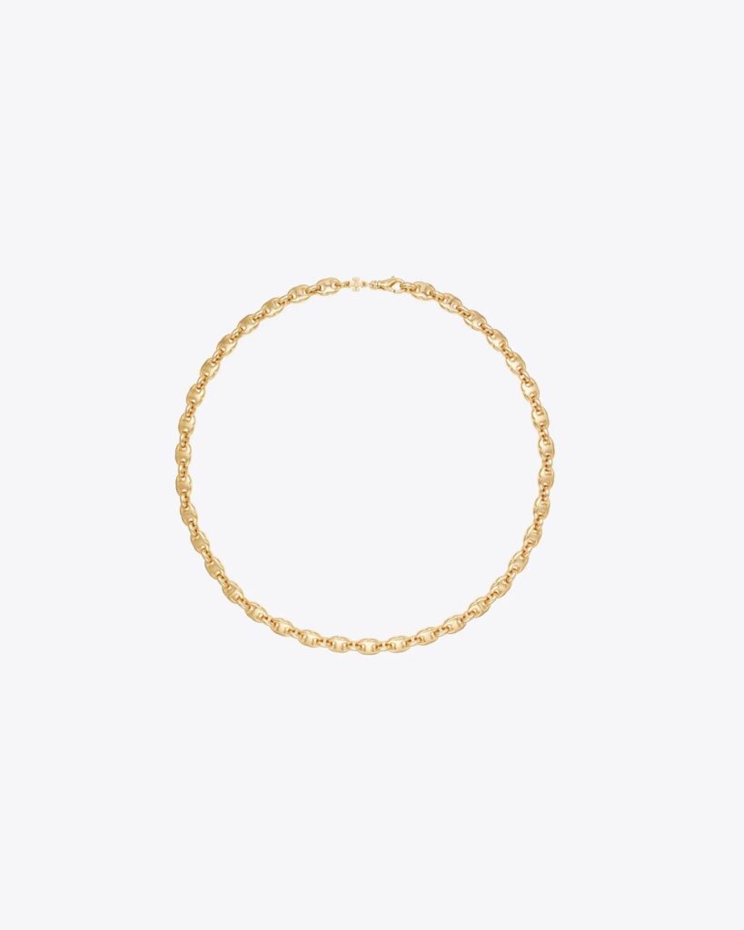 Tory Burch Gemini Link Delicate Necklace in Light Brass